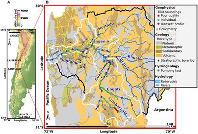 Characterization of Valley-Fill Alluvial Aquifers in Plutonic and Volcanic Semi-arid Andes Using Electromagnetic Methods: The Case of the Limarí Catchment (Chile)